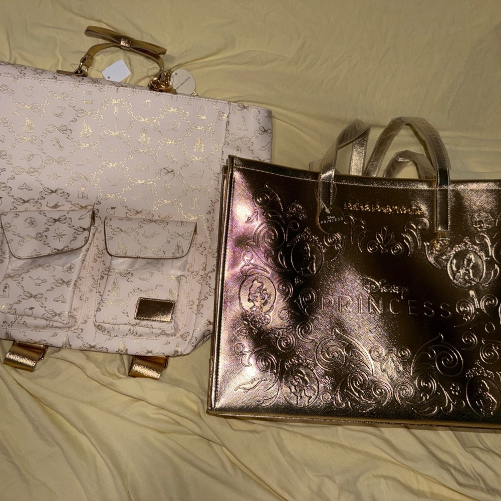 Bath & Body Works Disney Princess Backpack & Gold Tote